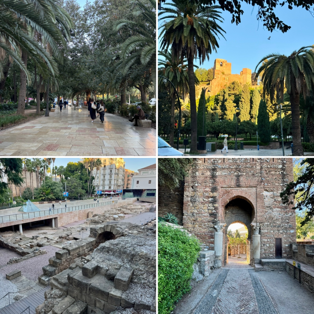 the path to the Alcazaba in Malaga, Spain