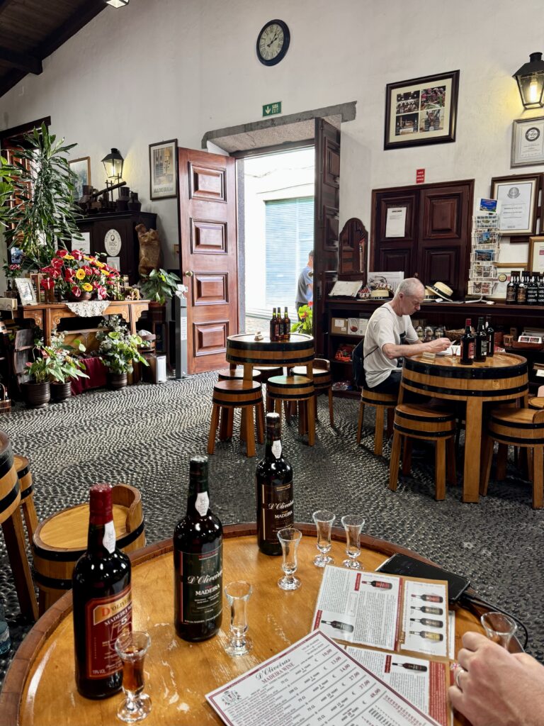 tasting wine in Madeira